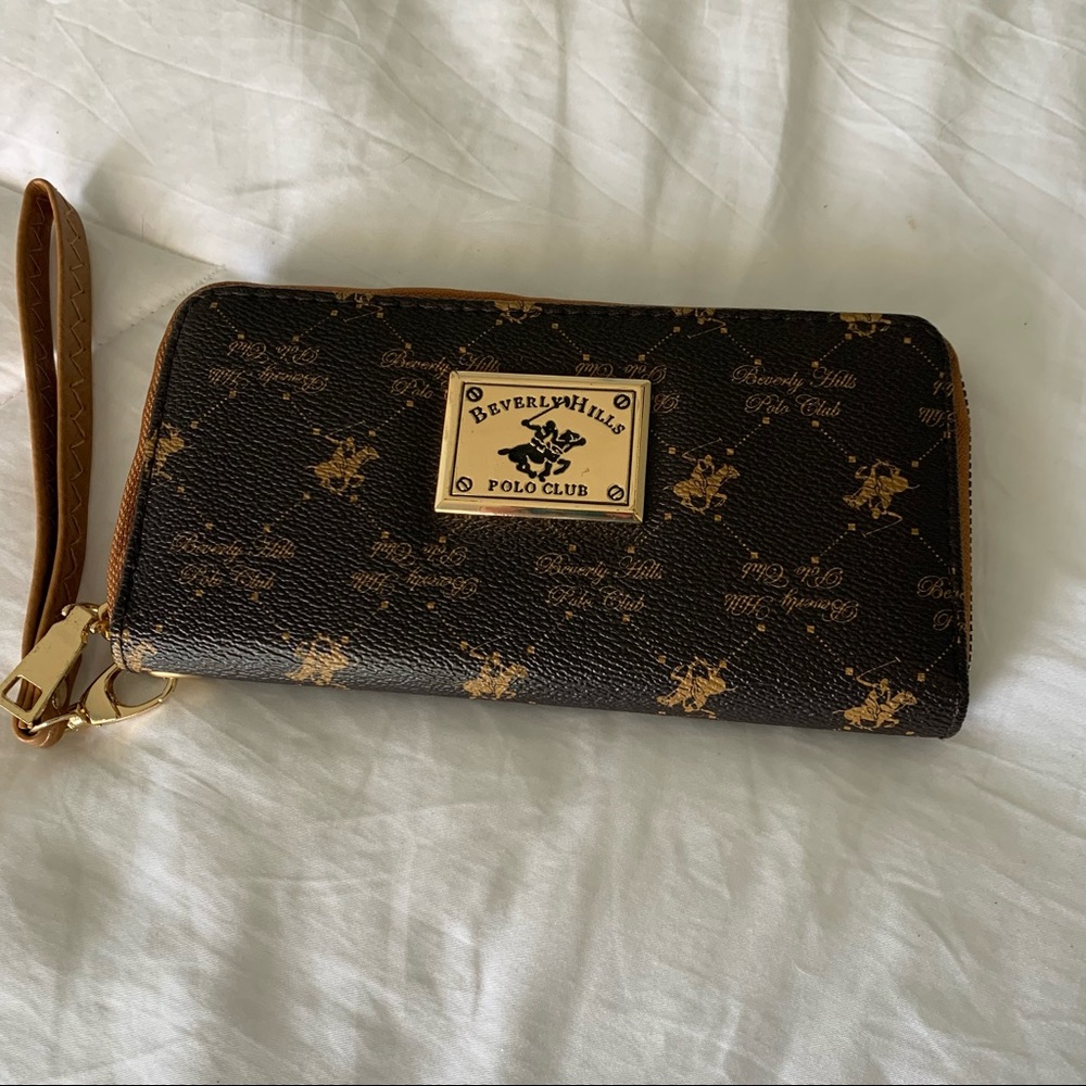 Brown Beverly Hills polo club Wallet with wristlet